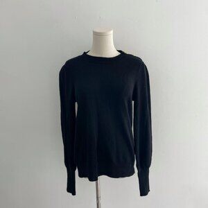 Veronica Beard Nelia 100 Black Cashmere Crewneck Sweater | Women’s Size Medium